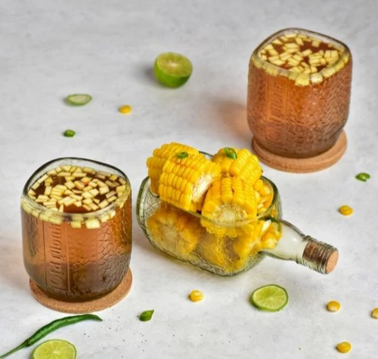 Old Monk Glass & Platter Set