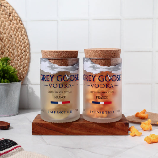 Grey Goose – Jar with Cork Lid (Set of 2)